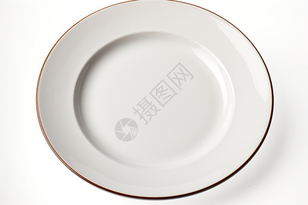 餐桌上的白色陶瓷餐具背景图片