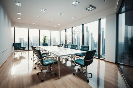 现代企业的会议室背景图片