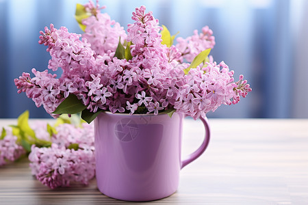 浪漫的紫丁香装饰背景图片