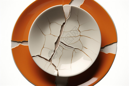 桔子陶瓷盘子打碎的陶瓷盘子设计图片