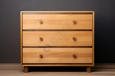 简洁的木质床头柜背景图片