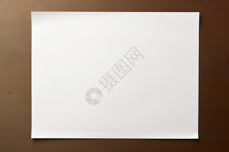 纯白色素材桌面上空白的纸张背景