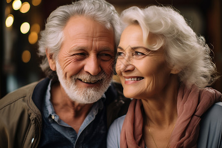 老年伴侣幸福时光背景图片
