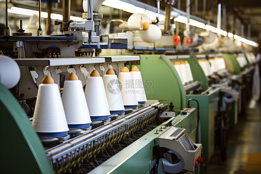 工厂内纺织生产图片