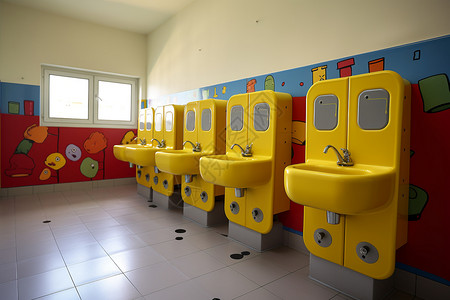 欢乐洗手间学校厕所高清图片