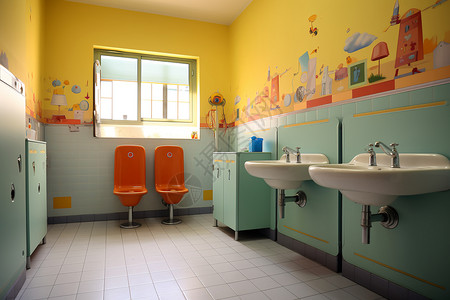 校园卫生间幼儿园卫生间高清图片