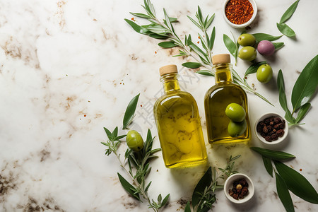 橄榄油美食艺术背景图片
