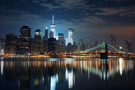城市背夜晚的景色图片