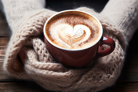心形的咖啡奶泡图片
