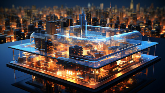 城市的建筑模型图片