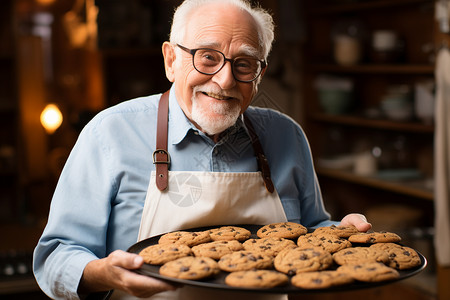 烘焙饼干的男人图片