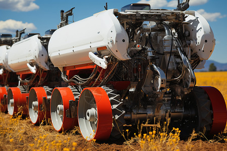 田野上的农业机器图片