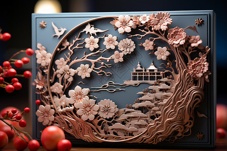 木雕设计包装设计的礼盒设计图片