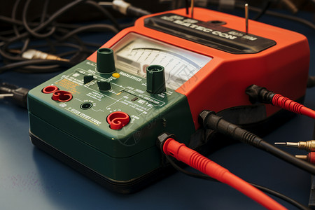 电子广播电子的测量电压表背景