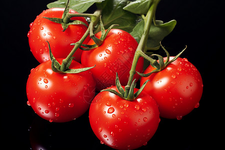 新鲜多汁的西红柿图片