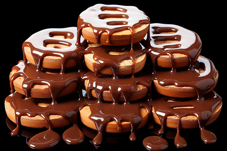 可口的巧克力甜甜圈图片