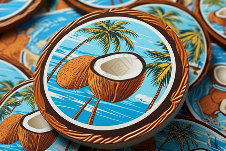 美观的椰子图案高清图片