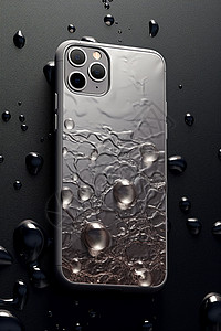 银色的手机壳设计背景图片