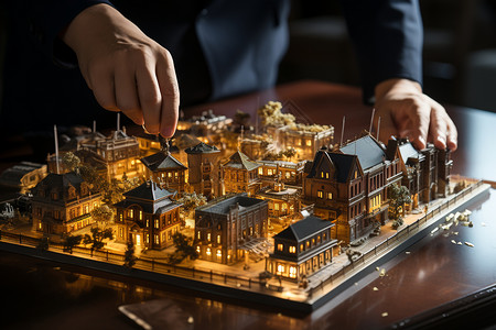 城市的科技模型建筑图片