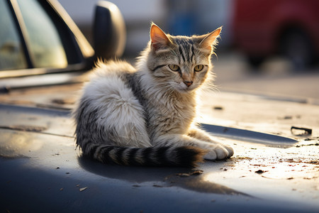 街头可爱的猫咪图片