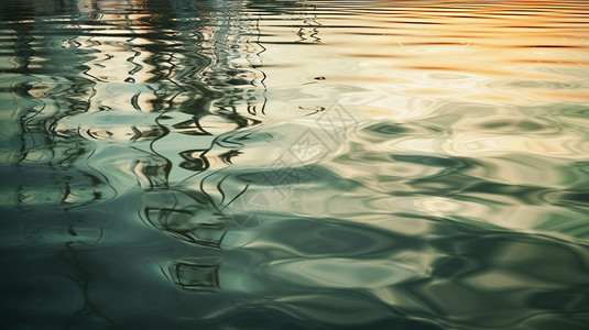 波光粼粼的湖泊图片