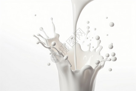 溅起白色水花白色的牛奶液体设计图片