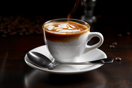 香醇浓郁的美味咖啡背景图片