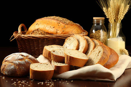 营养饮食的小麦面包图片