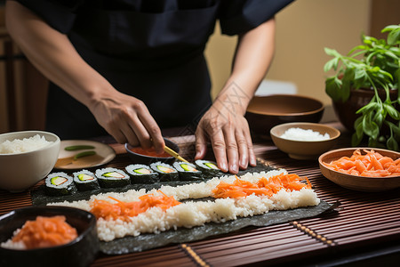 切寿司的厨师高清图片