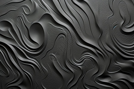 黑色塑料纹理黑色波浪线纹理创意背景设计图片
