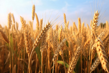 夏日丰收的农业稻田图片