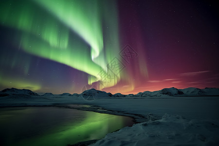 美丽的北极极光景观图片