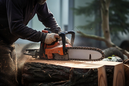 木材加工厂的伐木工人图片