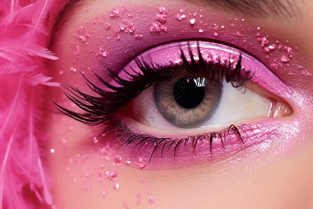 粉色的芭比眼妆图片