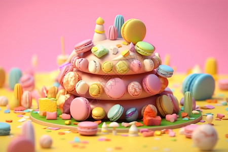 甜品生日蛋糕甜蜜诱惑的甜点世界设计图片