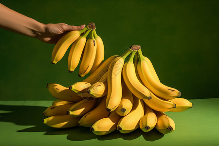 热带地区的香蕉水果背景图片