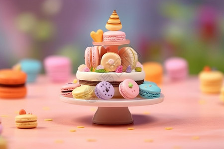 甜品系列神奇的马卡龙甜点设计图片