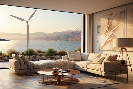 可再生能源的室内家居场景高清图片