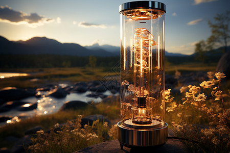 灯河光能转换的高效率清洁能源设计图片