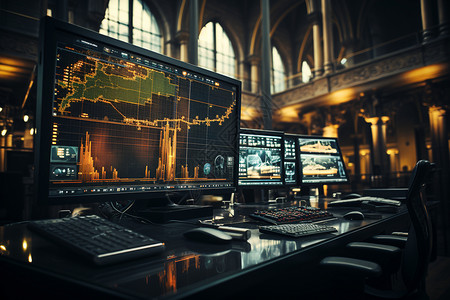 现代股票交易所的屏幕图片