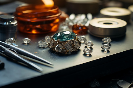 珠宝制作素材宝石手工制作背景