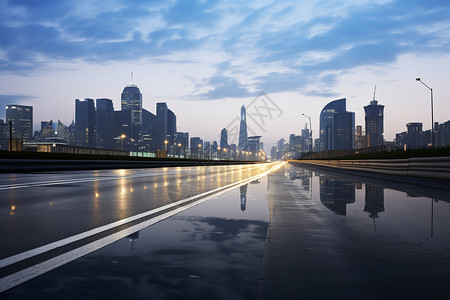 和平的城市道路背景图片