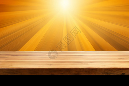 阳光下的木条桌面图片