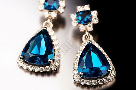 华丽蓝色奢华的蓝色宝石背景