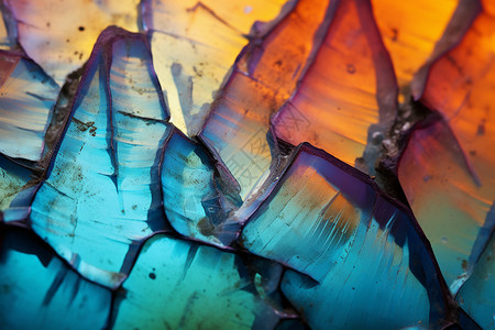 玻璃艺术品彩色矿物学高清图片