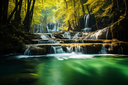 清澈流水背景图片