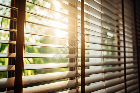 夏日阳光透过百叶窗背景图片