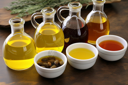 各种橄榄油品种坚果油高清图片