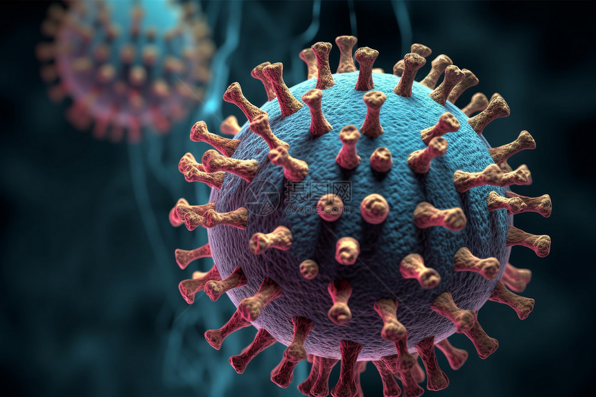 医学研究的生物体病毒概念图图片