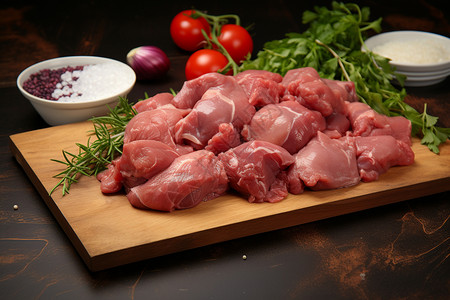 新鲜的猪肉食材图片